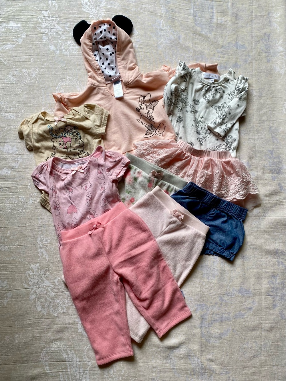 9 Piece Bundle of Baby Girl Clothes